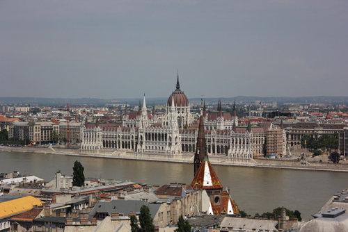 View of the Parliament building from old town across the river.